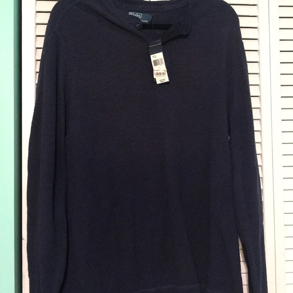 New with tags navy blue polo long sleeve shirt